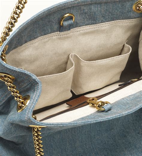 gucci soho blue denim shoulder bag|original gucci shoulder bag.